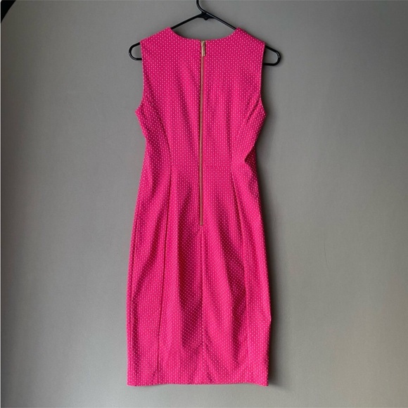 Calvin Klein Pink White Dot Sheath Dress - Picture 4 of 7